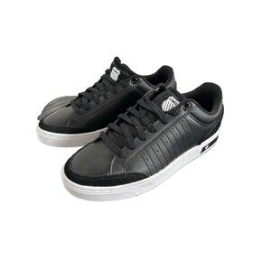 K-SWISS Men's COURT BLOCK Sneaker Black/White Size 6.5 /EUR 39 NEW